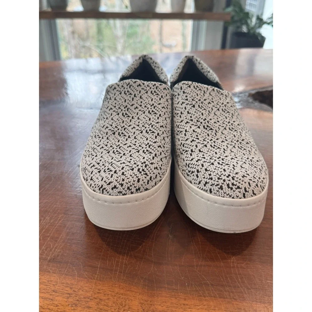 Vince Women's Knit Slip-On Sneakers Black White‎ Size 11 EUR 41 NWOT